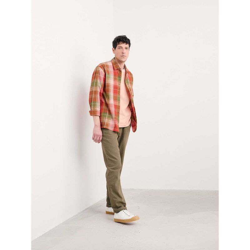 Seasalt Cornwall Penmere Shirt Tangerine Multi image number 3